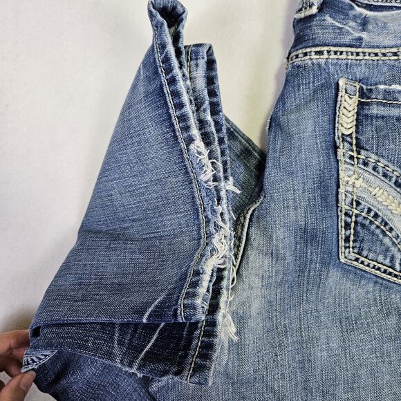 Stetson 1312 Modern Straight Leg Jean Mens 38x29 Blue Western Cowboy Embroidered - Picture 12 of 16